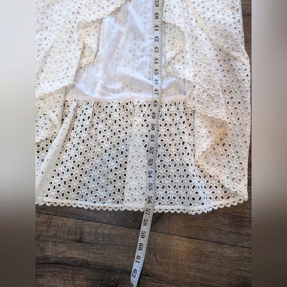 Majorelle Small Run Wild Dress White Eyelet High Low Spring Summer Bridal Shower - Picture 9 of 9